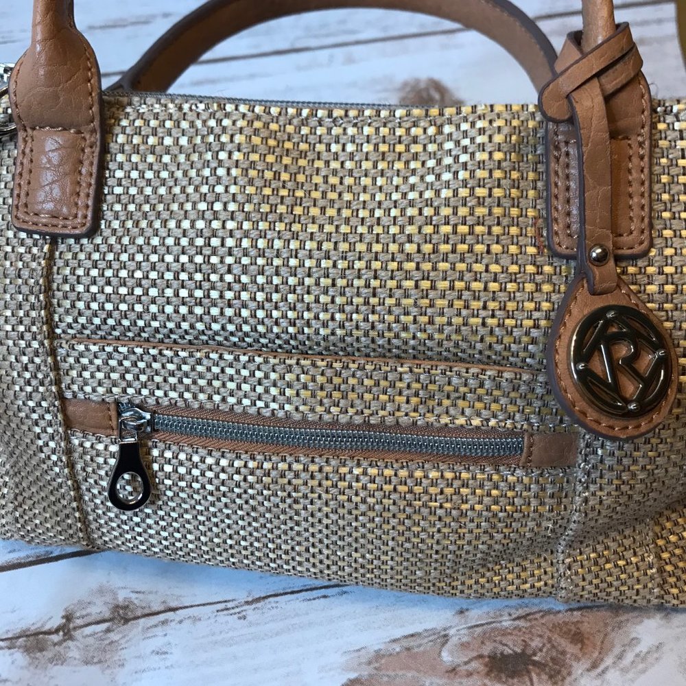 Relic Tan/Gold Basket Weave Handbag - Picture 2 of 8